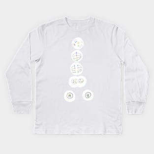 Mitosis Cell Division Biology Science Blue Kids Long Sleeve T-Shirt